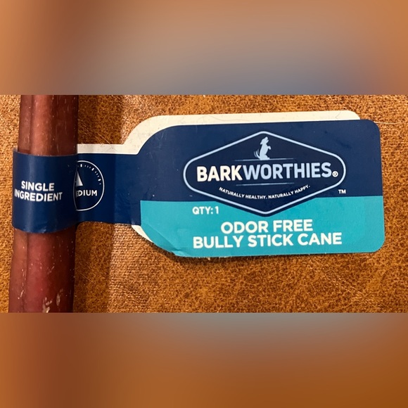 Barkworthies Odor Free Beef Pizzle Bully Stick Cane 36" - 38" x 6 Sticks - Picture 4 of 5